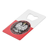 Polnischer Adler Geldbeutel Flaschenöffner (Vorderseite Schrägansicht)