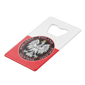 Polnischer Adler Geldbeutel Flaschenöffner (Rückseite Schrägansicht)
