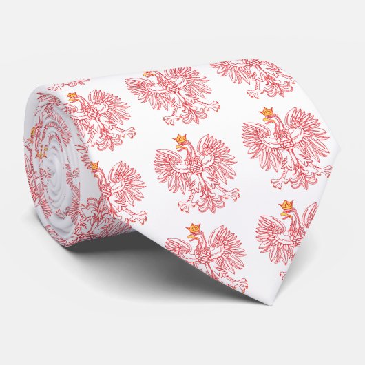 Polnischer Adler in roter Krawatte (Gerollt)