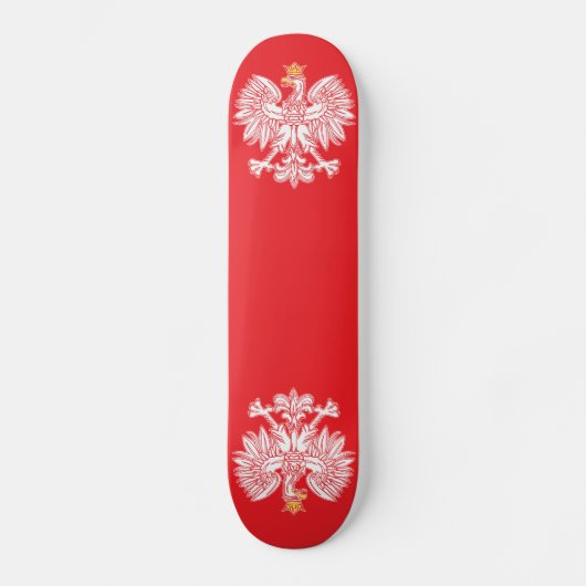 Polnischer Adler in roter Skateboard (Vorderseite)