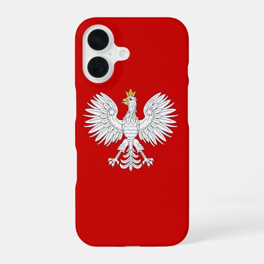 Polnischer Adler iPhone 16 Hülle (Rückseite)
