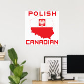 Polnischer Adler Kanadische Karte Poster (Heimbüro)