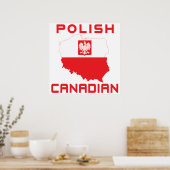 Polnischer Adler Kanadische Karte Poster (Küche)