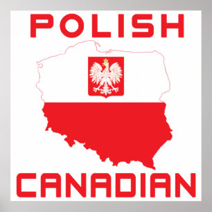 Polnischer Adler Kanadische Karte Poster