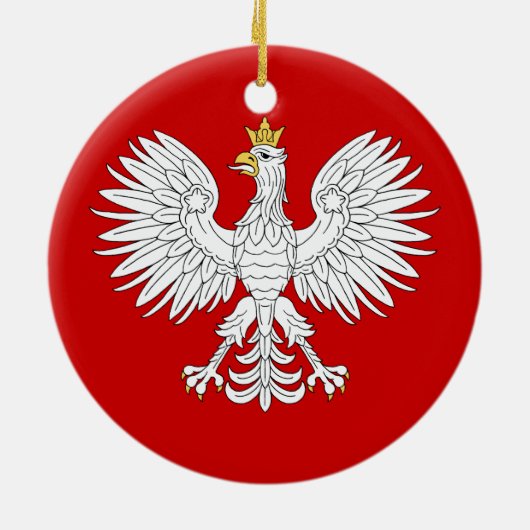 Polnischer Adler Keramik Ornament (Hinten)