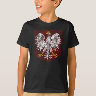 Polnischer Adler Kids Dunkles T-Shirt