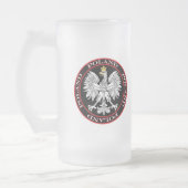 Polnischer Adler Mattglas Bierglas (Links)