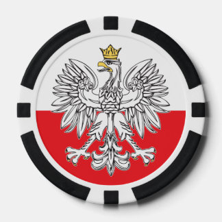 Polnischer Adler mit Chips aus Poker der Goldkrone