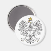 Polnischer Adler mit Goldkrone Magnet (Vorderseite/Rückseite)