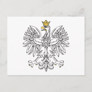 Polnischer Adler mit Goldkrone Postkarte