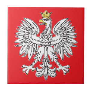 Polnischer Adler mit Goldkronen-Keramik-Fliese Fliese