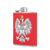 Polnischer Adler mit Goldkronen-Vinyl-ummantelter Flachmann (Links)
