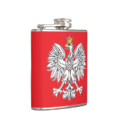 Polnischer Adler mit Goldkronen-Vinyl-ummantelter Flachmann (Rechts)
