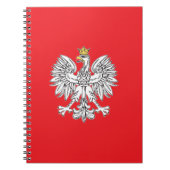 Polnischer Adler mit goldkronenbraunem SpiralNoteb Notizblock (Vorderseite)