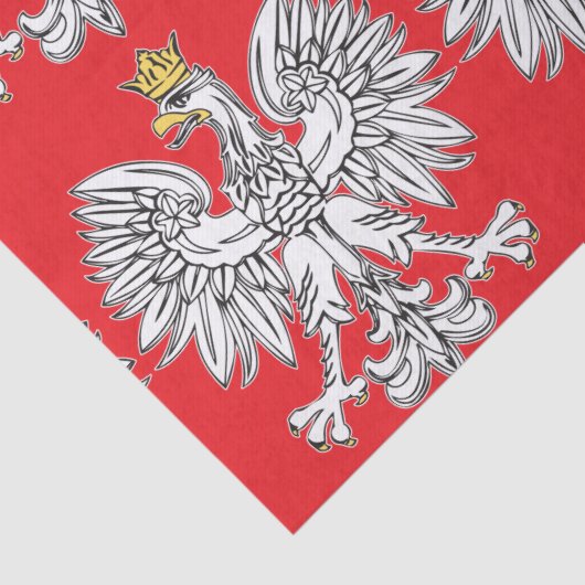 Polnischer Adler mit Goldkronengewebe Seidenpapier (Detail)