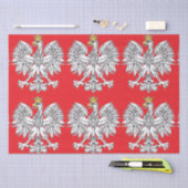 Polnischer Adler mit Goldkronengewebe Seidenpapier (Handwerk)