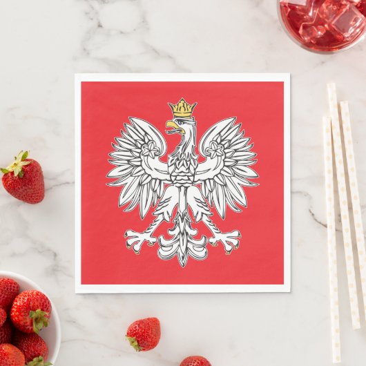 Polnischer Adler mit Goldkronenpapier Napkin Serviette (Beispiel)