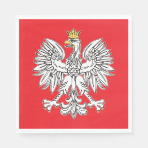 Polnischer Adler mit Goldkronenpapier Napkin Serviette