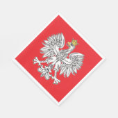 Polnischer Adler mit Goldkronenpapier Napkin Serviette (Ecke)
