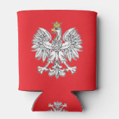 Polnischer Adler mit Goldkronenschaum Cooler Dosenkühler (Rückseite)