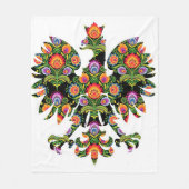 Polnischer Adler Polen Wycinanki Emblem, polnische Fleecedecke (Vorderseite)