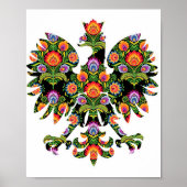 Polnischer Adler Polen Wycinanki Emblem, polnische Poster (Vorne)