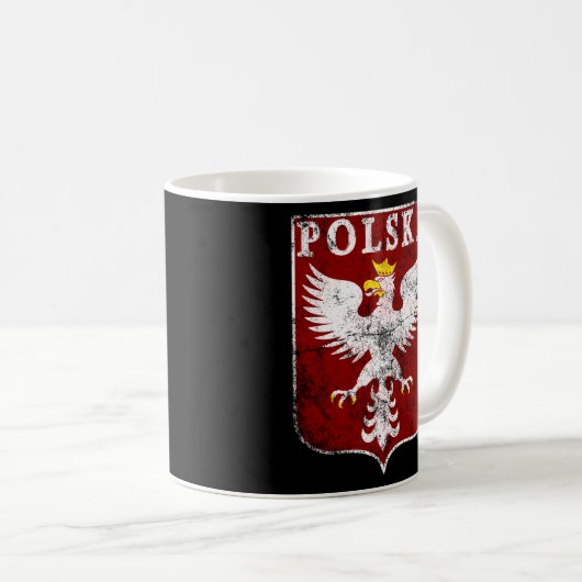 Polnischer Adler Polnischer Wappen Polska Eagle Po Kaffeetasse (VorderseiteRechts)