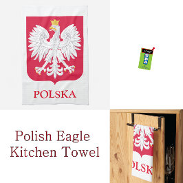 Polnischer Adler 🦅 Polski Polen Rotes Wappen Geschirrtuch