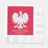 Polnischer Adler 🦅 Polski Polen Rotes Wappen Serviette (Vorderseite)