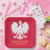 Polnischer Adler 🦅 Polski Polen Wappen Wiedersehe Pappteller (Party)