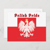Polnischer Adler Postkarte (Vorne/Hinten)