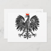Polnischer Adler Postkarte - Polnischer Papierprod (Vorne/Hinten)