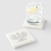 Polnischer Adler Steinuntersetzer (Seitenansicht)