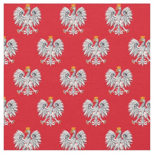 Polnischer Adler Stoff, Mode, Flagge, Polen Stoff (Nahaufnahme)