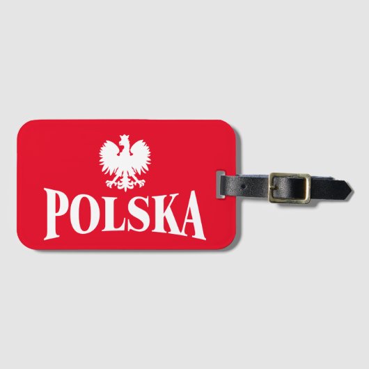 Polnischer Adler-Tag Gepäckanhänger (Vorderseite (Horizontal))