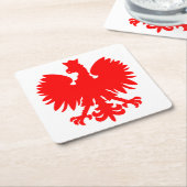 Polnischer Adler-Untersetzer Rechteckiger Pappuntersetzer (angewinkelt)