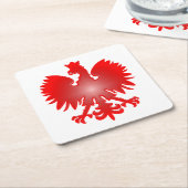 Polnischer Adler-Untersetzer Rechteckiger Pappuntersetzer (angewinkelt)