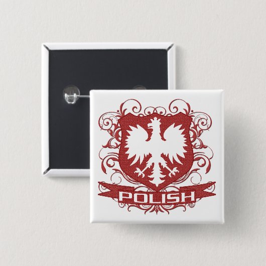 Polnischer Adler-Wappenknopf Button (Vorne & Hinten)