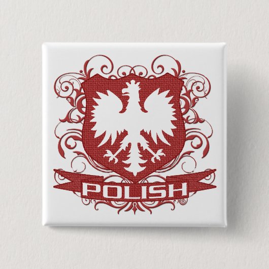 Polnischer Adler-Wappenknopf Button (Vorderseite)