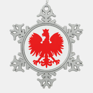 Polnischer Adler Zinnornament Schneeflocken Zinn-Ornament