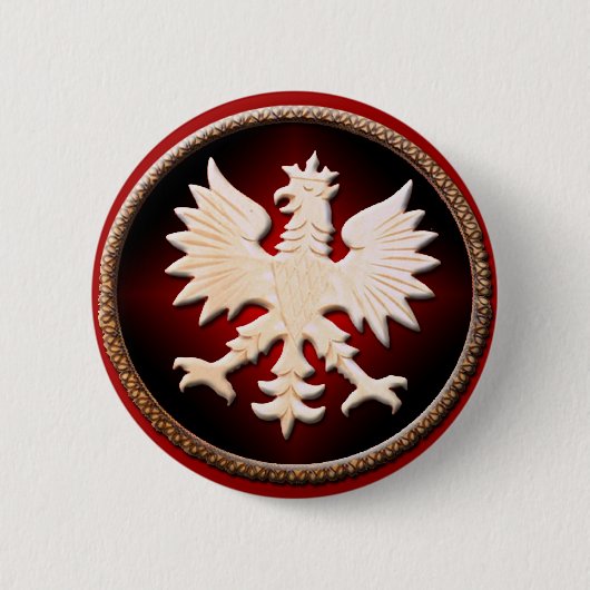 Polnischer Adlerknopf Button (Vorderseite)