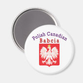 Polnischer Adlerschild Babcia Magnet (Vorderseite/Rückseite)