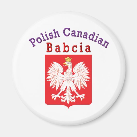 Polnischer Adlerschild Babcia Magnet (Vorne)
