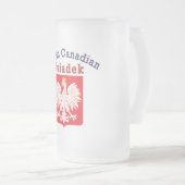 Polnischer Adlerschild Dziadek Mattglas Bierglas (VorderseiteRechts)