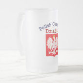Polnischer Adlerschild Dziadek Mattglas Bierglas (Vorderseite Links)