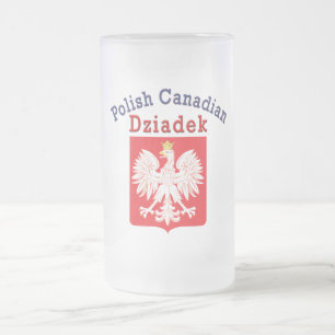 Polnischer Adlerschild Dziadek Mattglas Bierglas