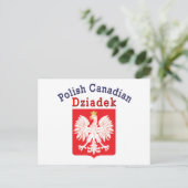 Polnischer Adlerschild Dziadek Postkarte (Stehend Vorderseite)