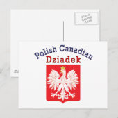 Polnischer Adlerschild Dziadek Postkarte (Vorne/Hinten)