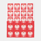 Polnischer Adlerschild Fleecedecke (Vorderseite)