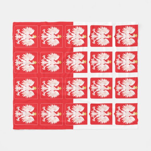 Polnischer Adlerschild Fleecedecke (Vorderseite (Horizontal))